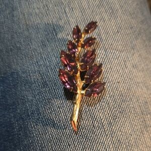 Vintage Purple Gem Tree BROOCH